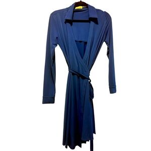Calvin Klein Royal Blue Wrap Dress. Not sure of size